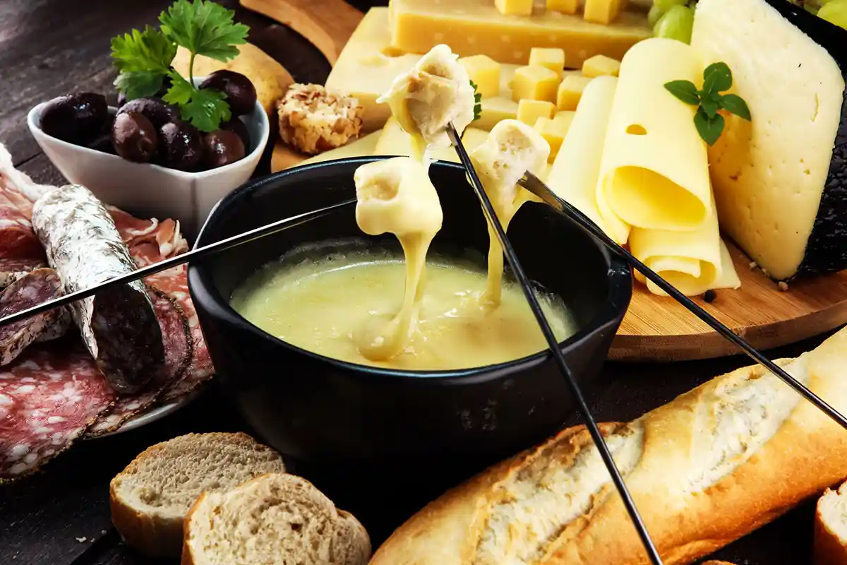 Famous Swiss fondue